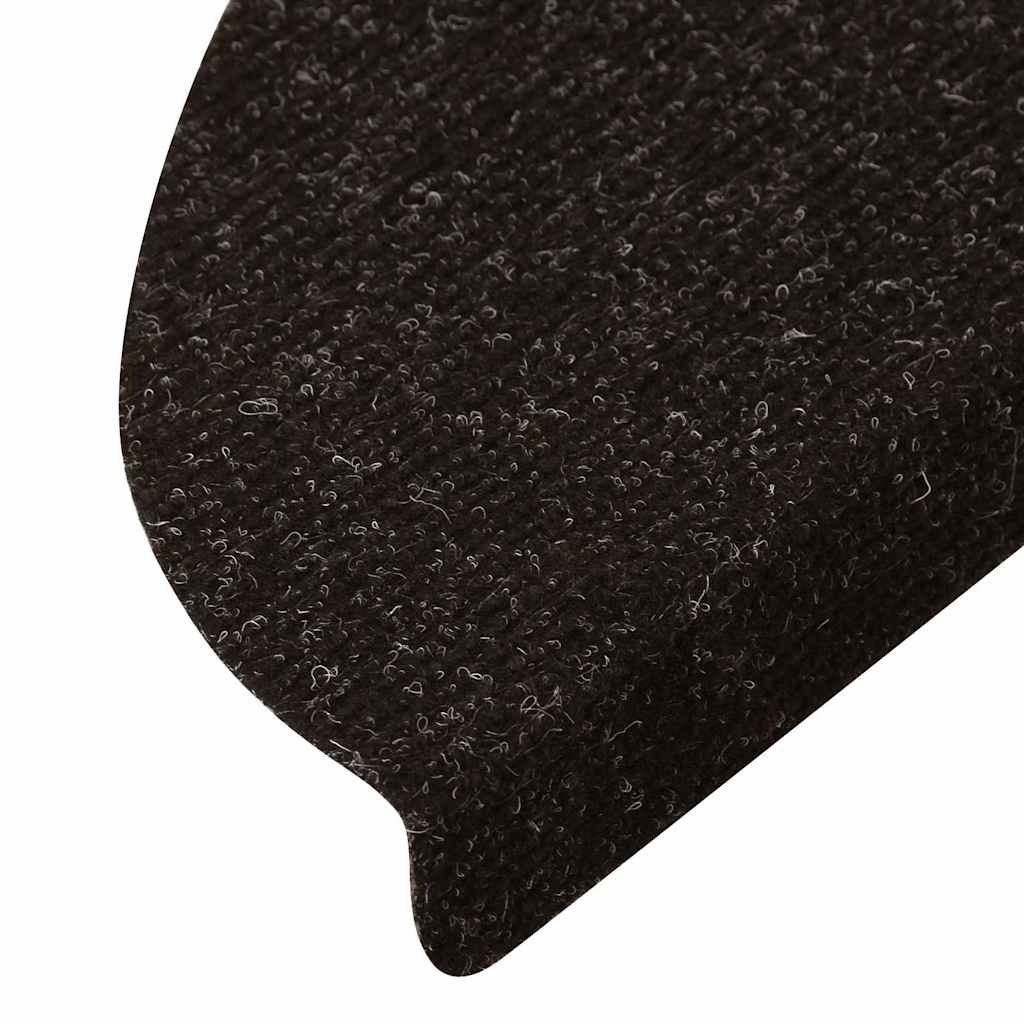 Alfombrilla autoadhesiva de escalera 10 uds antracita 56x17x3cm