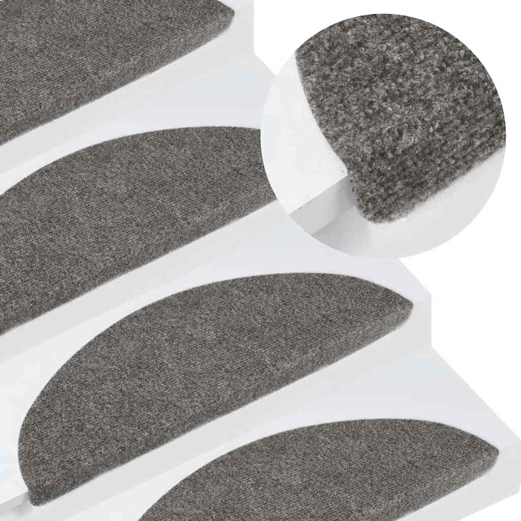 Alfombrilla autoadhesiva de escalera 10 uds antracita 56x17x3cm