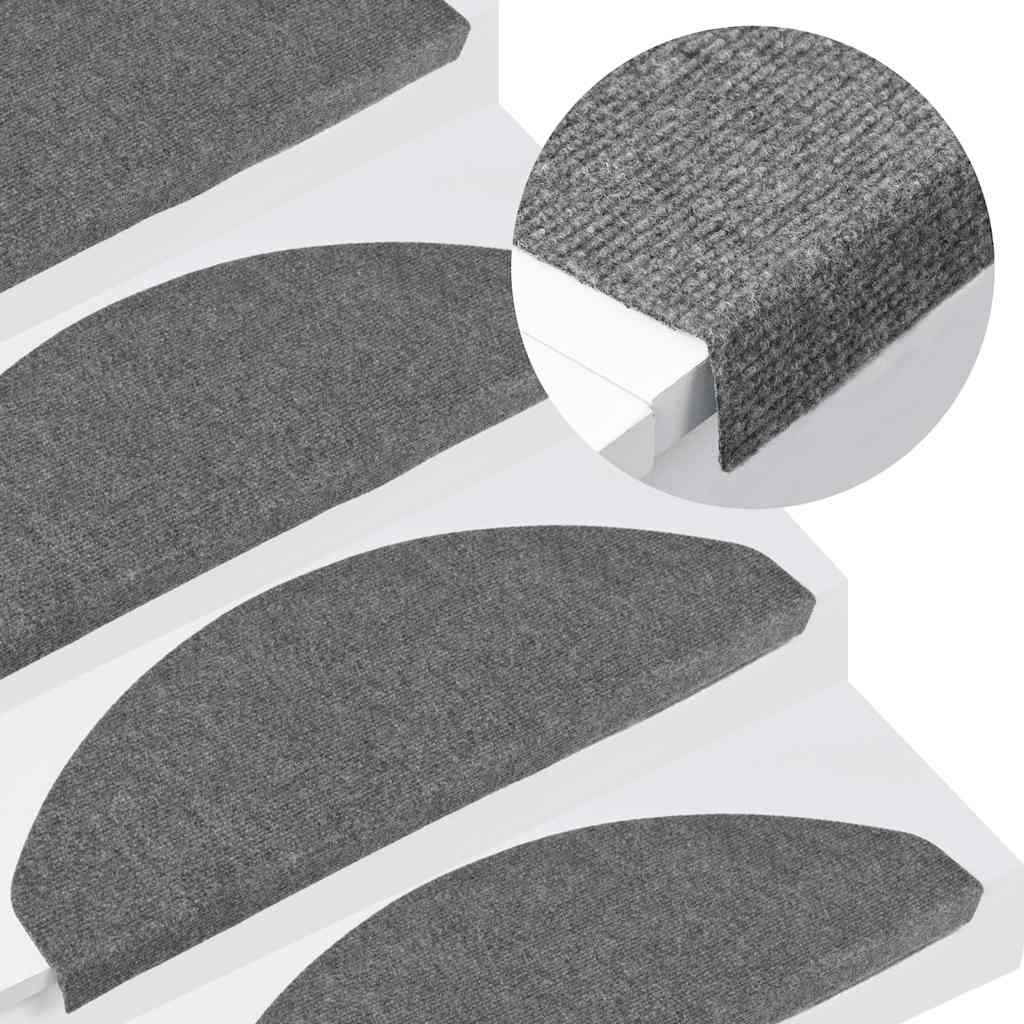 Alfombrilla autoadhesiva de escalera 10 uds antracita 56x17x3cm