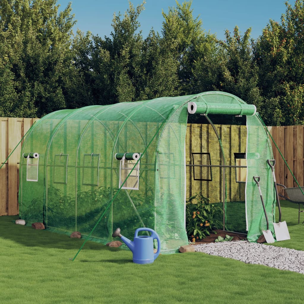 White Steel Greenhouse 10 m² 5x2x2.3 m