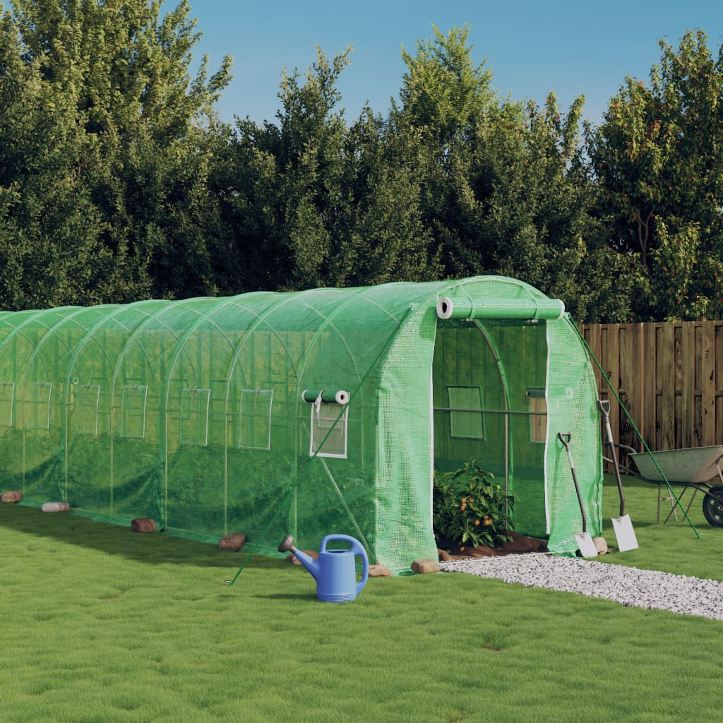 White Steel Greenhouse 10 m² 5x2x2.3 m