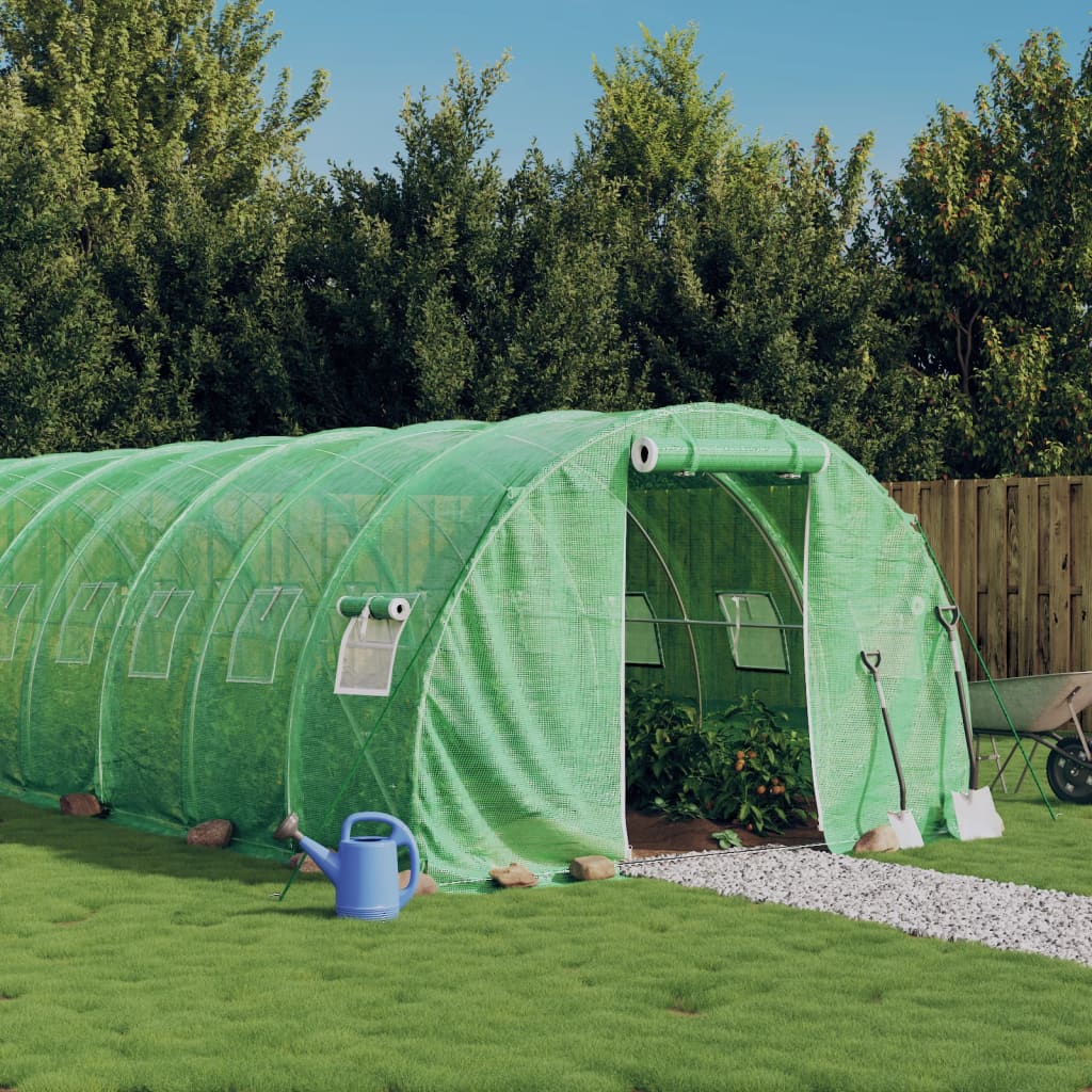 White Steel Greenhouse 10 m² 5x2x2.3 m