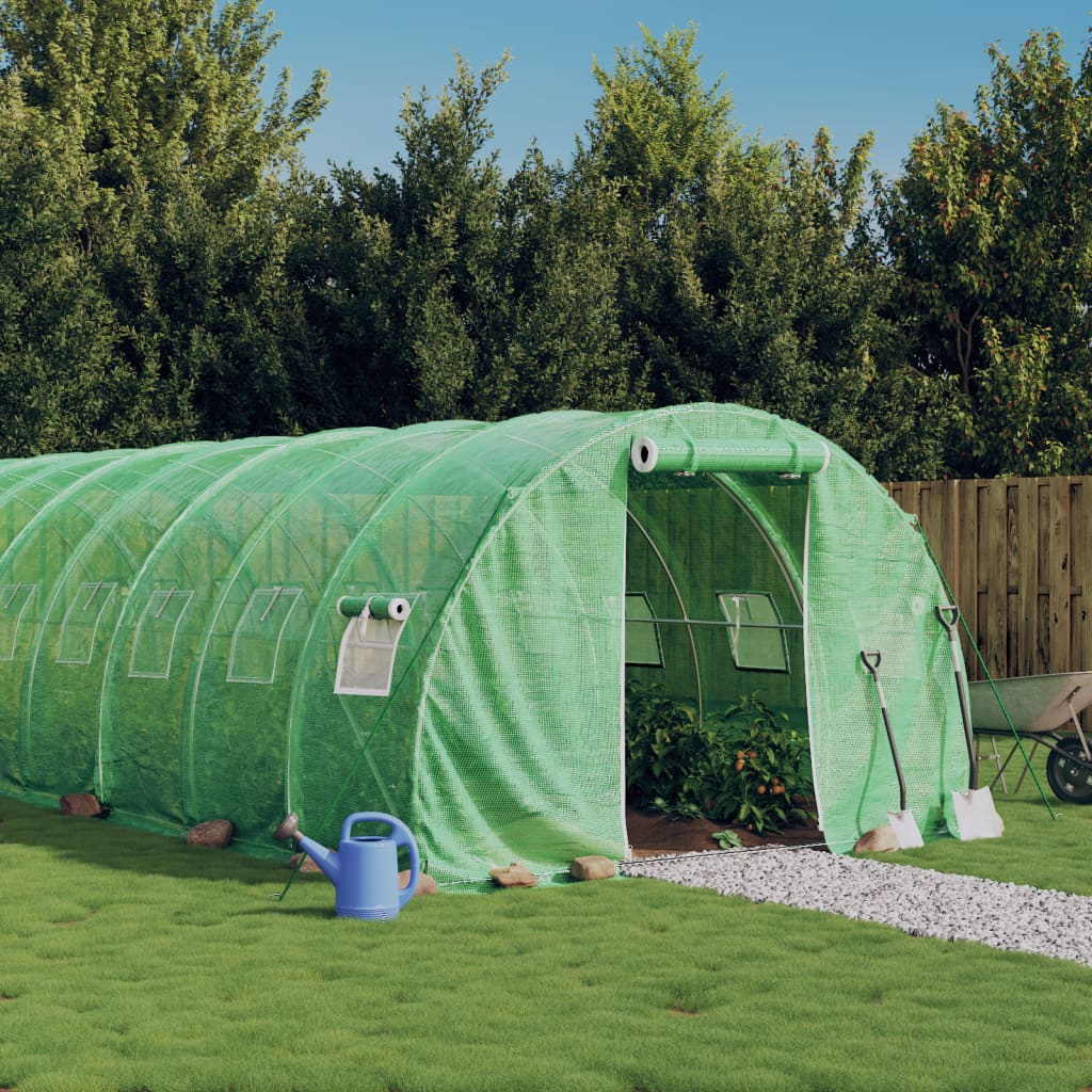 White Steel Greenhouse 10 m² 5x2x2.3 m