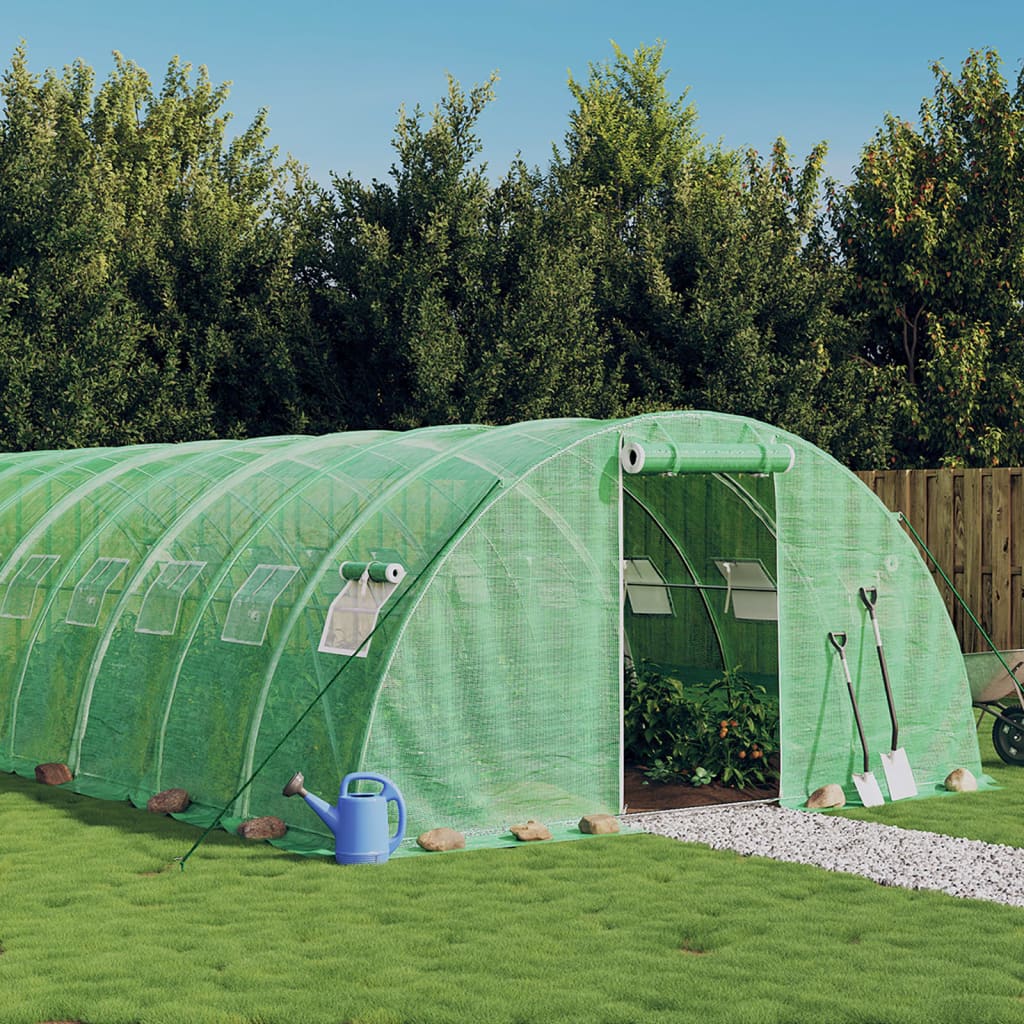 White Steel Greenhouse 10 m² 5x2x2.3 m
