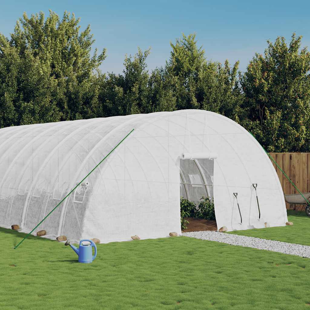 White Steel Greenhouse 10 m² 5x2x2.3 m