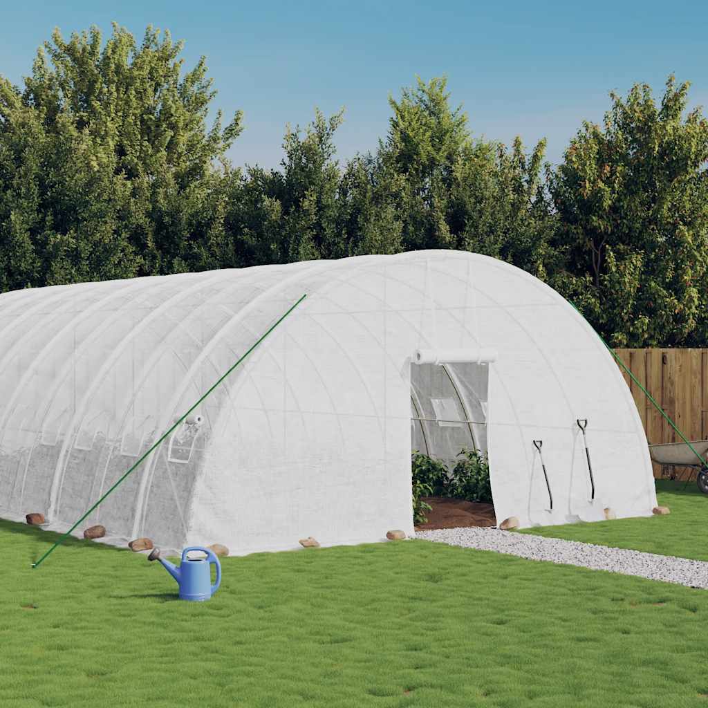 White Steel Greenhouse 10 m² 5x2x2.3 m