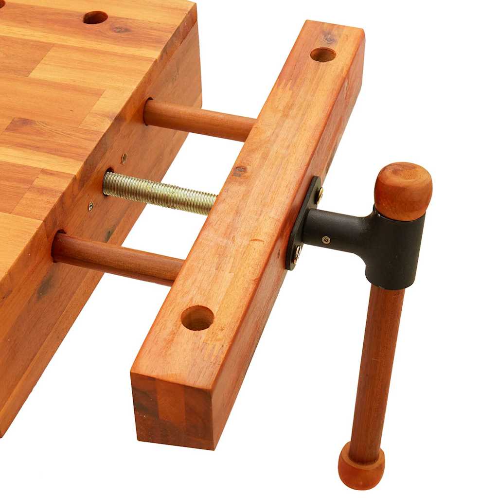 Tablero banco de trabajo con tornillo banco madera 52x44x9,5 cm