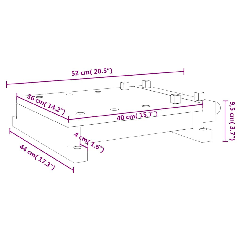 Tablero banco de trabajo con tornillo banco madera 52x44x9,5 cm
