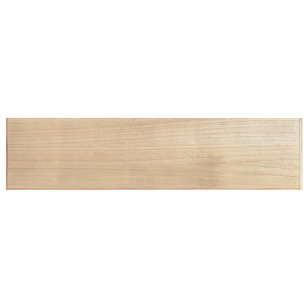 Mesa consola de madera de ingeniería negro 110x30x76cm