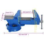 Tornillo de banco hierro fundido azul 150 mm