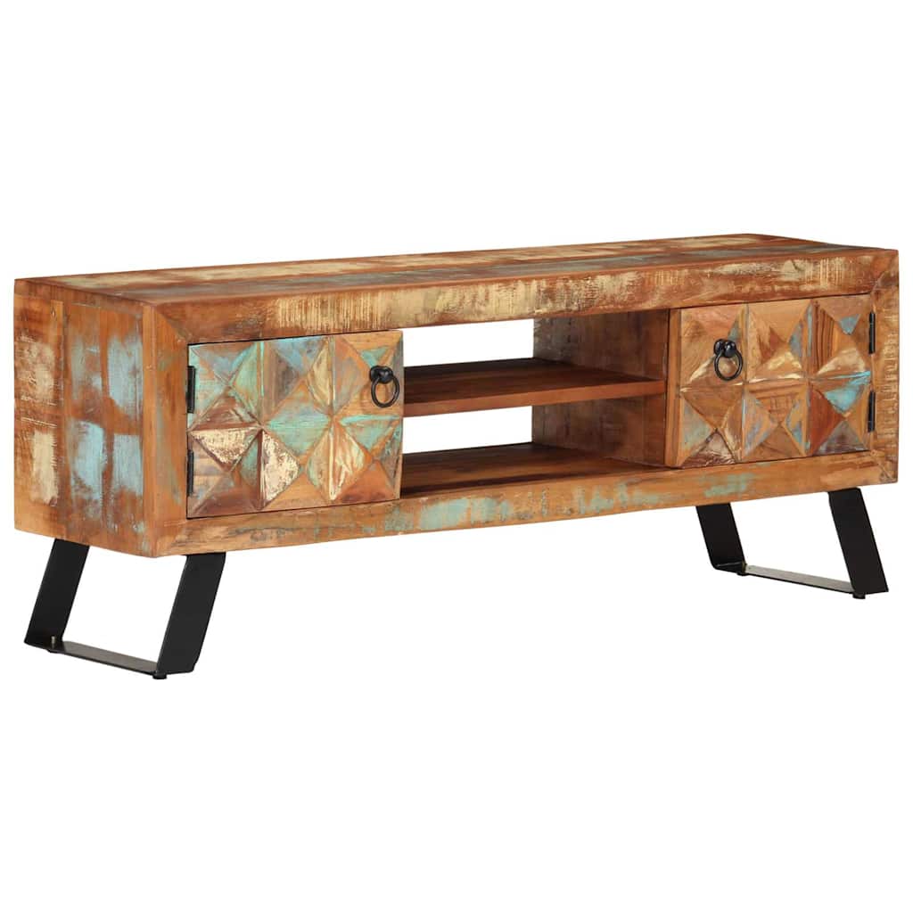 Mueble de TV madera maciza de mango 110x30x41 cm