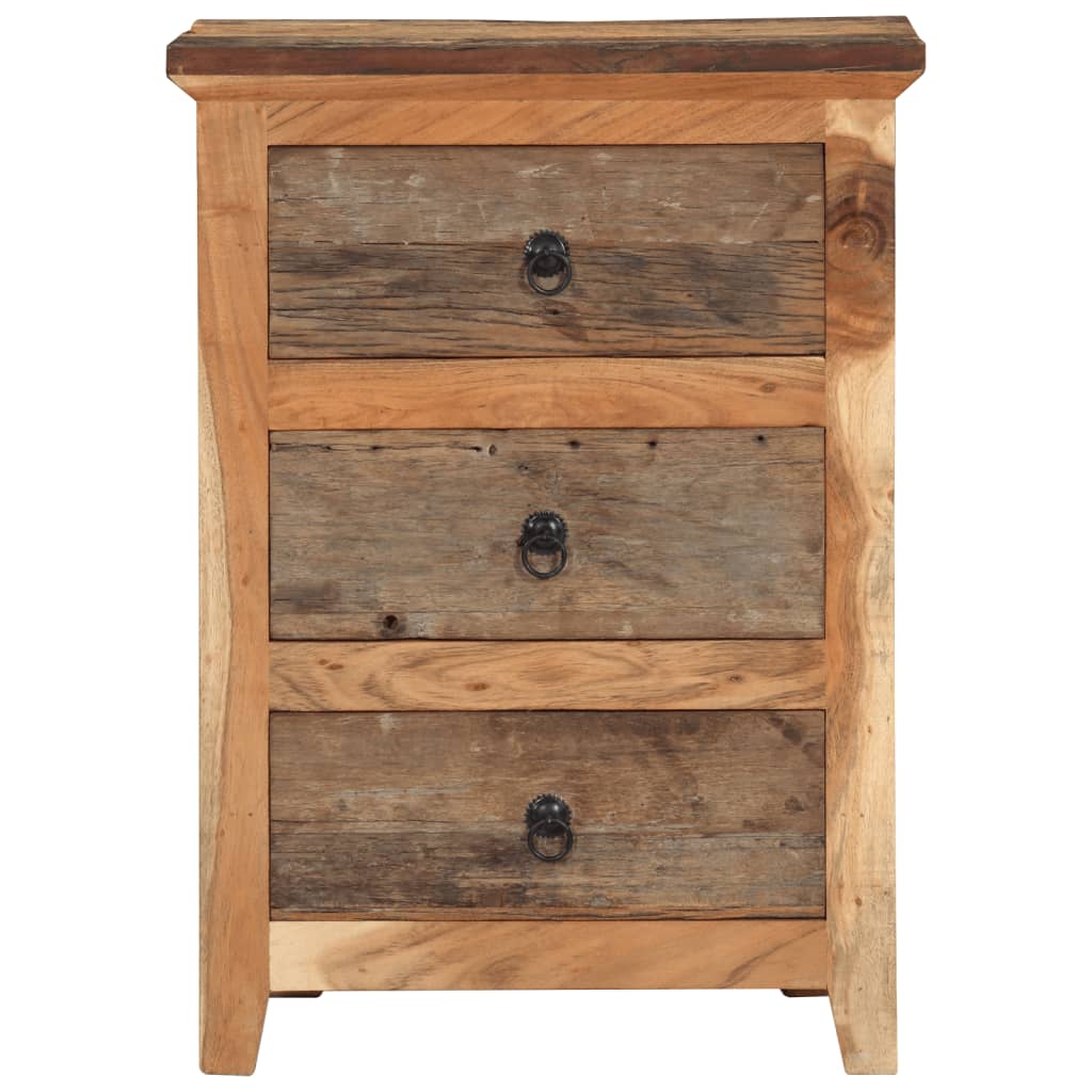 Armario auxiliar de madera maciza de acacia 55x33x75 cm