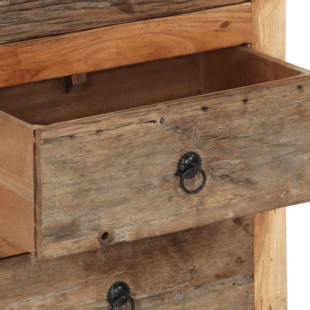 Armario auxiliar de madera maciza de acacia 55x33x75 cm