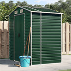Caseta de jardín acero galvanizado marrón claro 191x130x198 cm