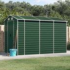 Caseta de jardín antracita 192x152,5x237 cm acero galvanizado