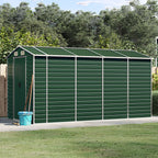 Caseta de jardín acero galvanizado marrón claro 191x130x198 cm
