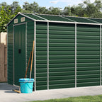 Caseta de jardín acero galvanizado marrón claro 191x130x198 cm