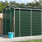 Caseta de jardín acero galvanizado marrón claro 191x130x198 cm