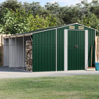 Caseta de jardín acero galvanizado marrón claro 191x130x198 cm