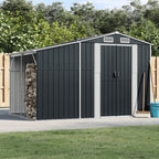 Caseta de jardín acero galvanizado marrón claro 191x130x198 cm