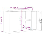 Armario archivador acero blanco 90x40x110 cm