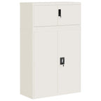 Armario archivador de acero blanco 90x40x145 cm