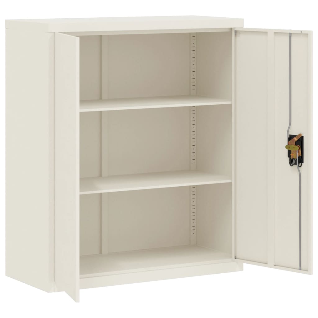Armario archivador de acero blanco 90x40x145 cm