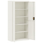 Armario archivador de acero blanco 90x40x220 cm