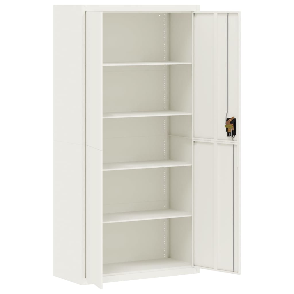 Armario archivador de acero blanco 90x40x220 cm