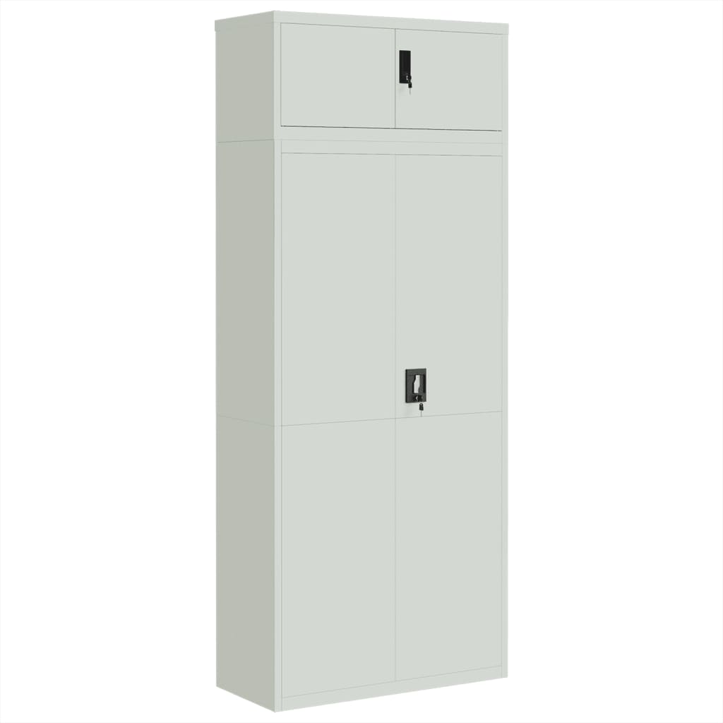 Armario archivador de acero gris claro 90x40x220 cm