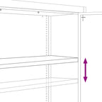 Armario archivador de acero negro 90x40x110 cm