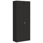 Armario archivador de acero negro 90x40x220 cm