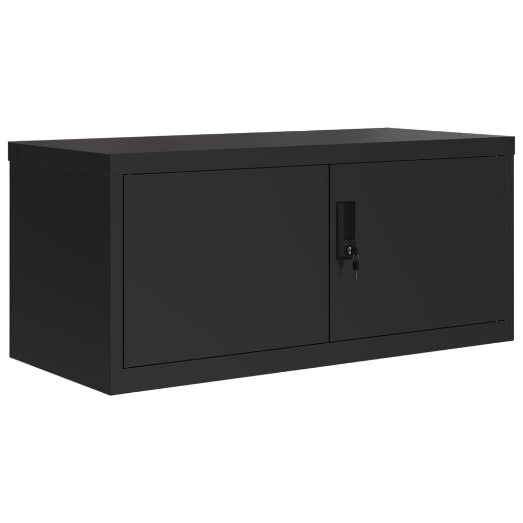 Armario archivador de acero negro 90x40x220 cm