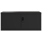 Armario archivador de acero negro 90x40x220 cm