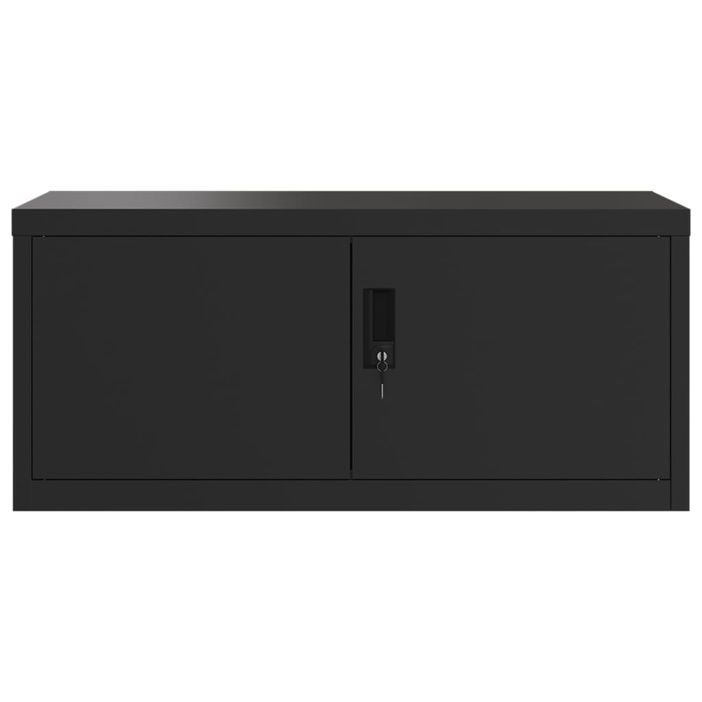 Armario archivador de acero negro 90x40x220 cm
