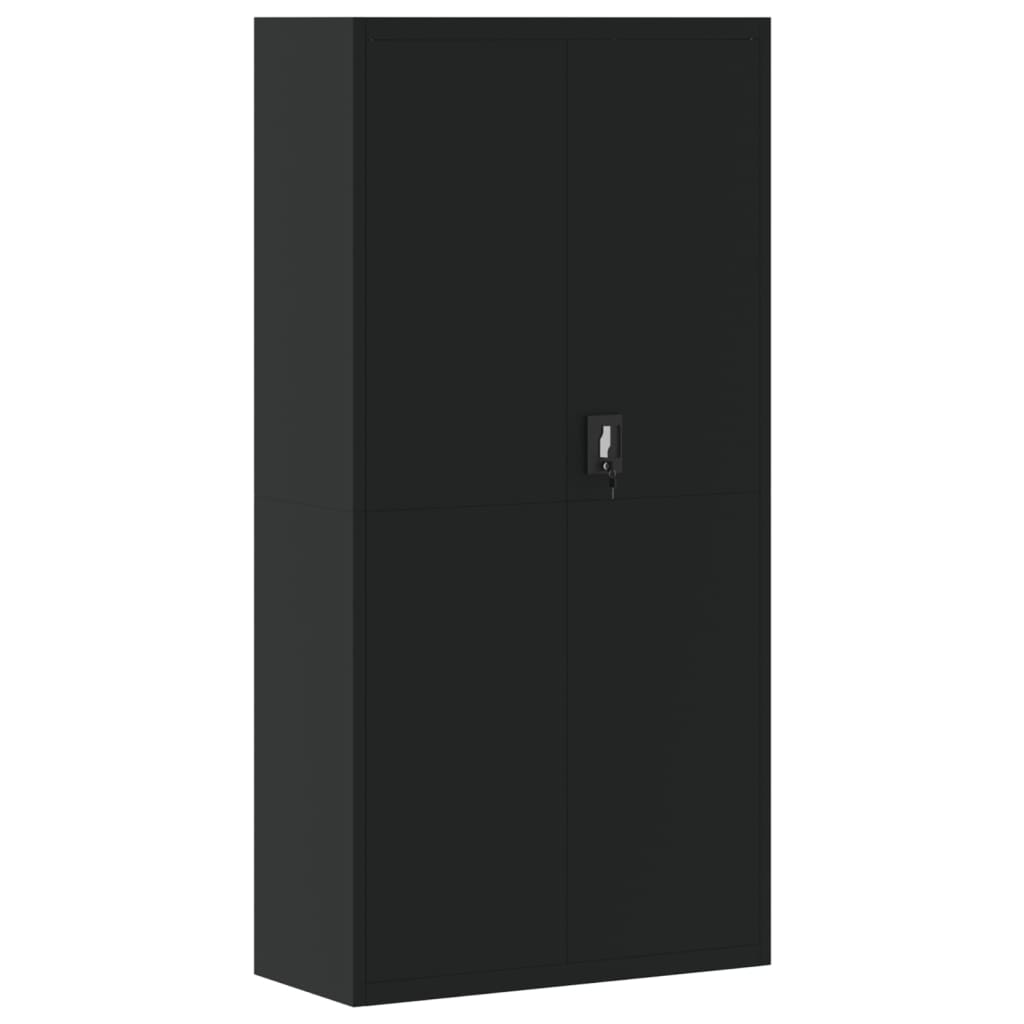 Armario archivador de acero negro 90x40x220 cm