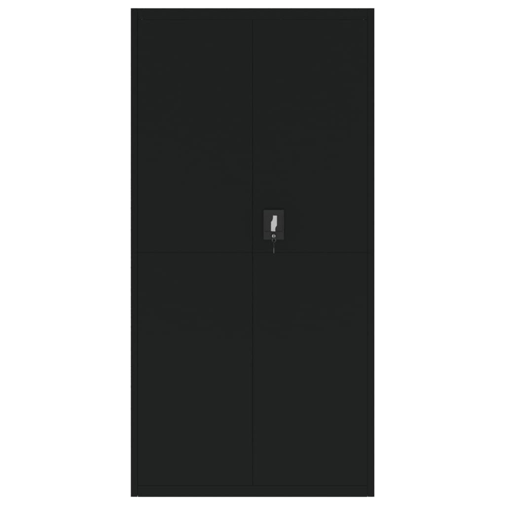 Armario archivador de acero negro 90x40x220 cm