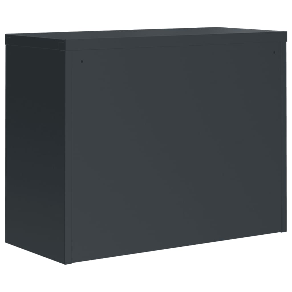 Armario archivador de acero gris antracita 90x40x110 cm