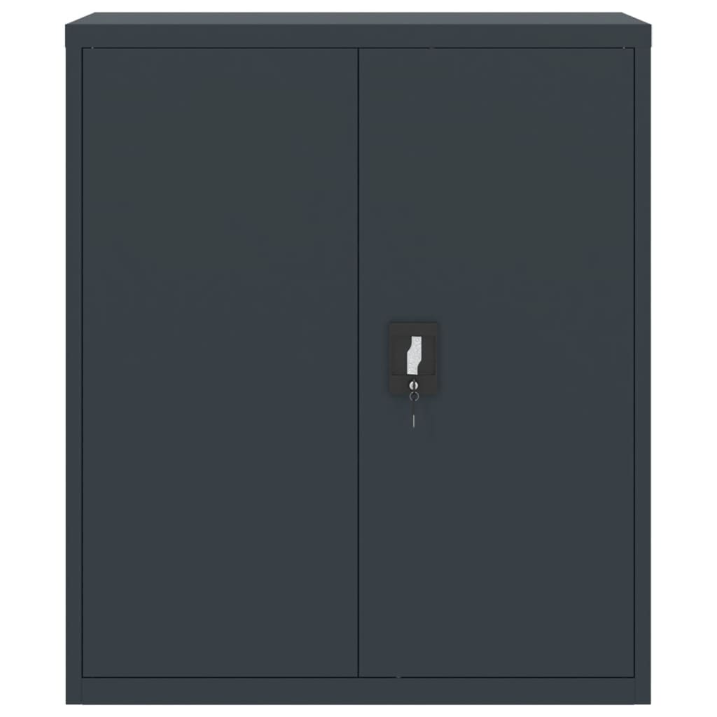 Armario archivador de acero gris antracita 90x40x145 cm