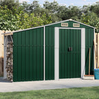 Caseta de jardín antracita 192x152,5x237 cm acero galvanizado