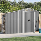 Caseta de jardín antracita 192x152,5x237 cm acero galvanizado