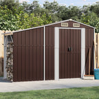 Caseta de jardín antracita 192x152,5x237 cm acero galvanizado