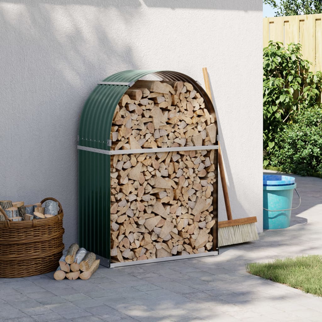 Galvanized steel log rack 100x40x100 cm
