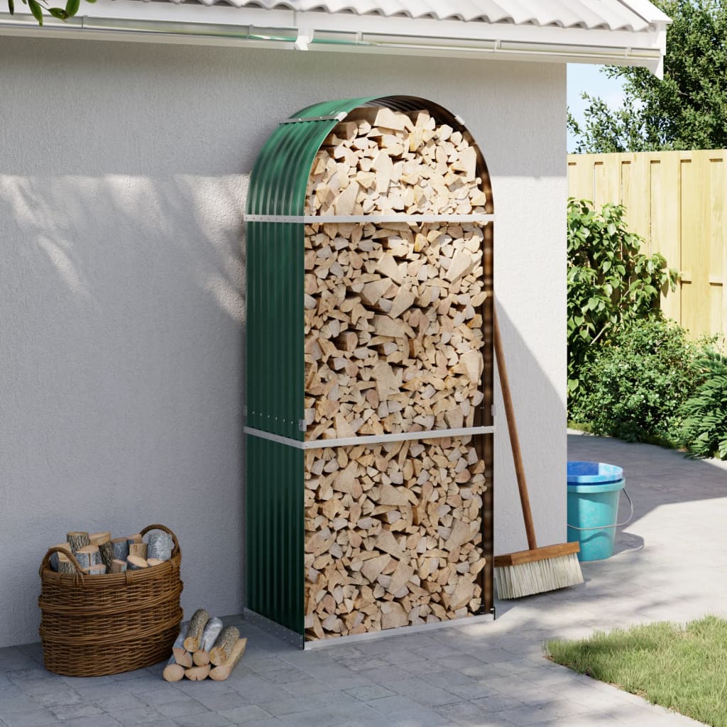 Galvanized steel log rack 100x40x100 cm