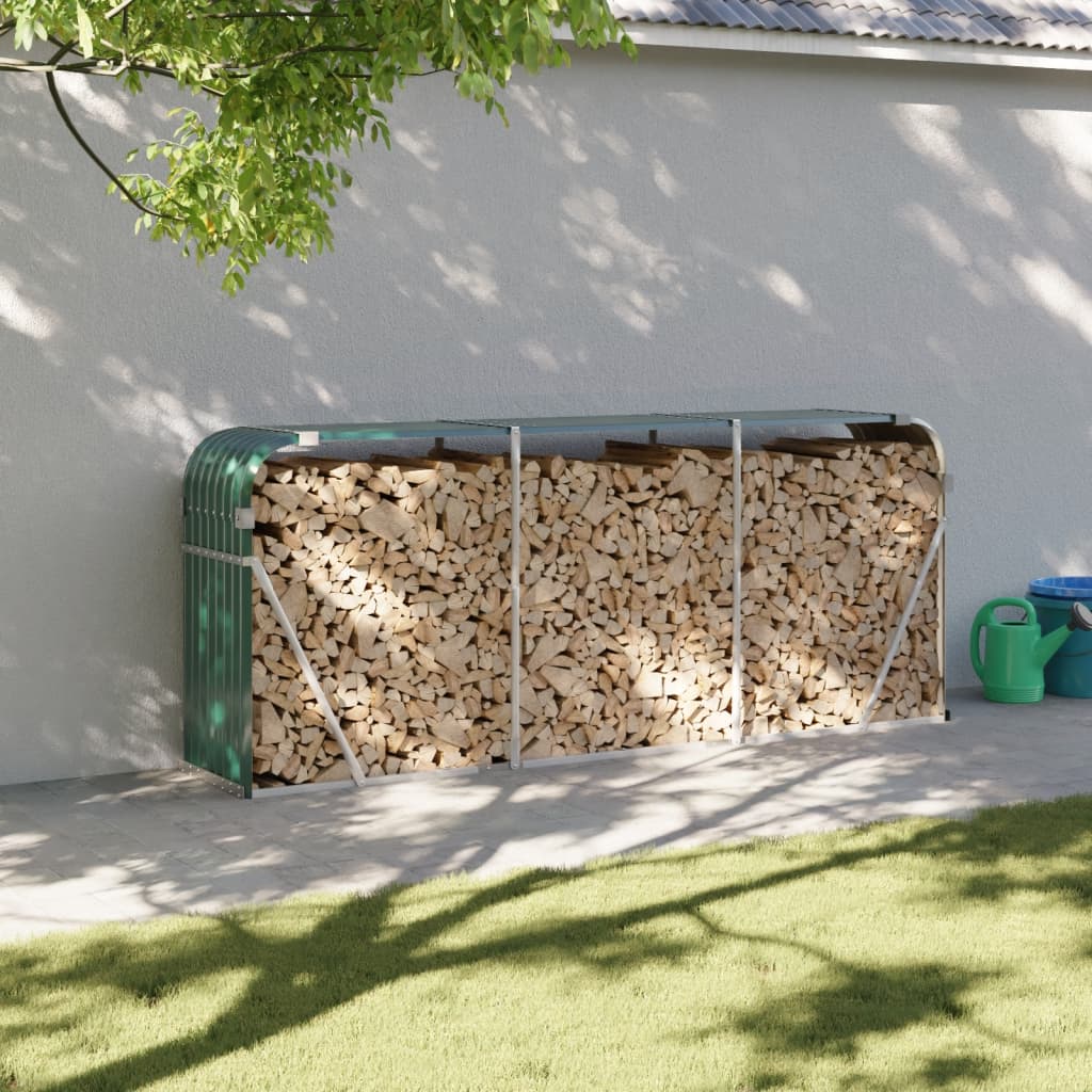 Galvanized steel log rack 100x40x100 cm