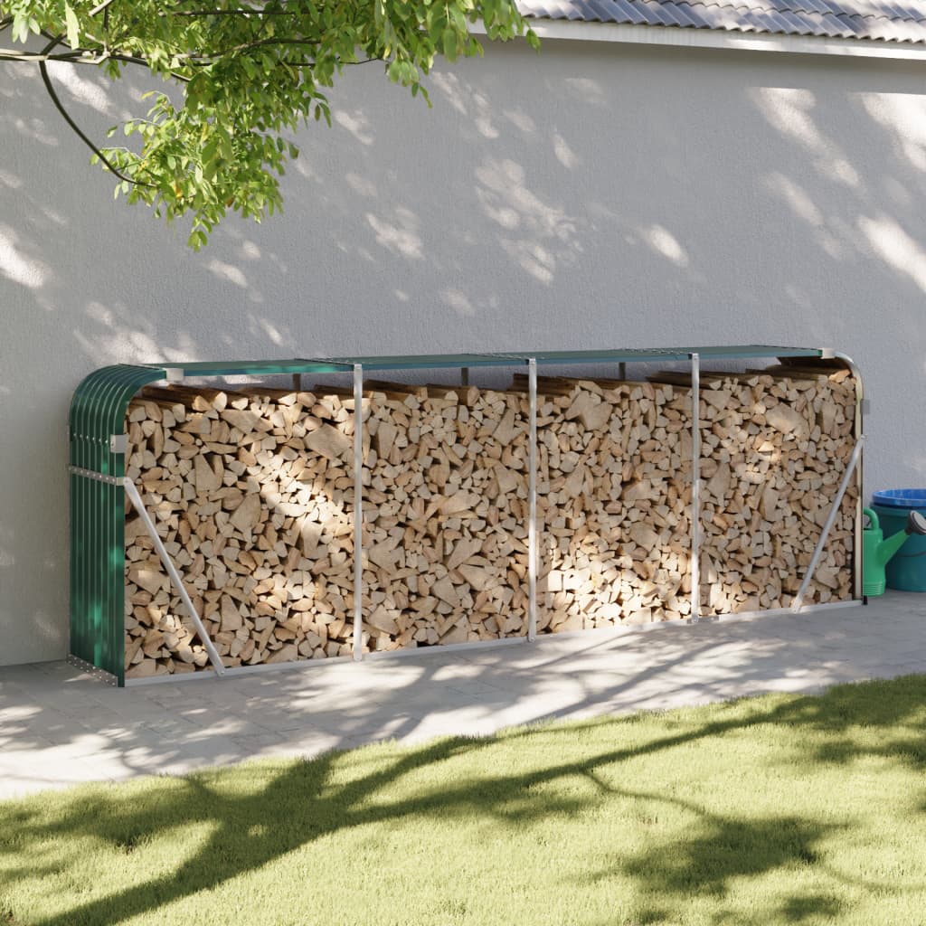 Galvanized steel log rack 100x40x100 cm