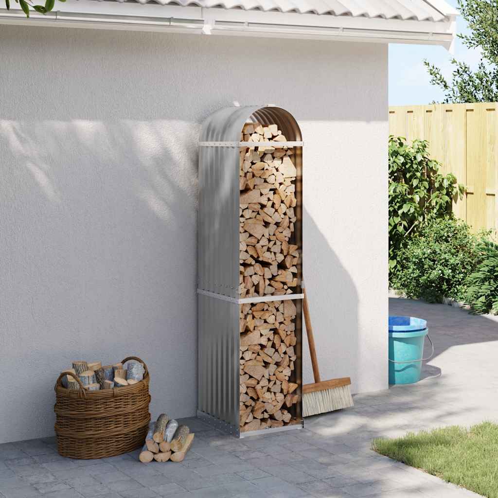 Galvanized steel log rack 100x40x100 cm