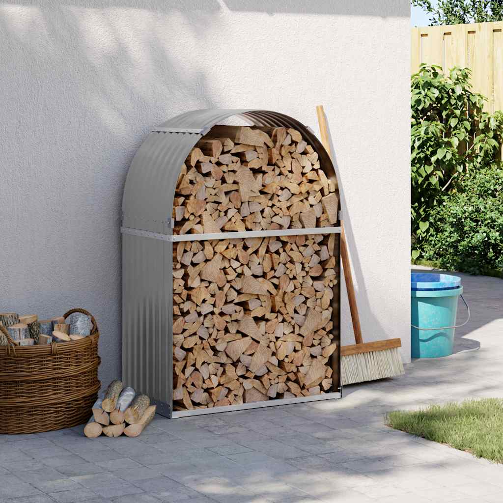 Galvanized steel log rack 100x40x100 cm