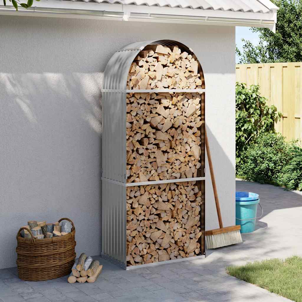 Galvanized steel log rack 100x40x100 cm