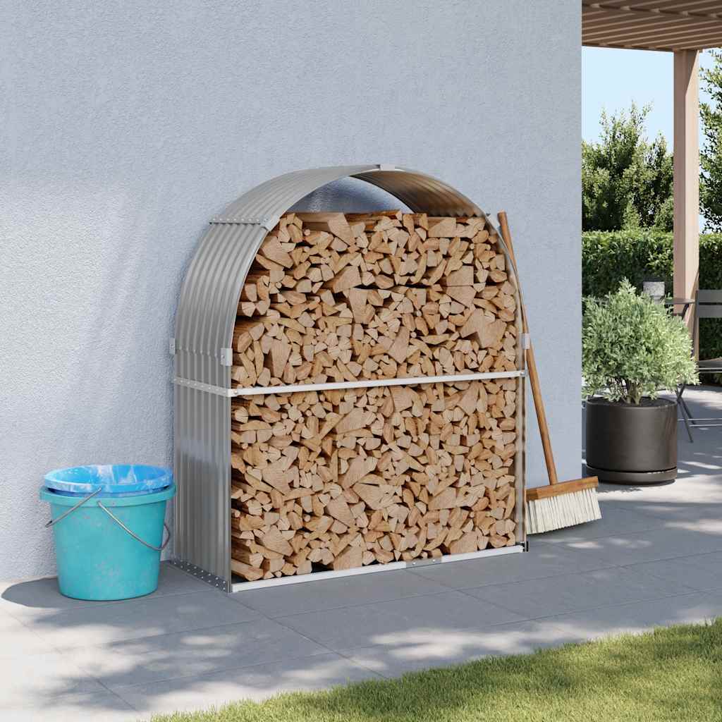 Galvanized steel log rack 100x40x100 cm